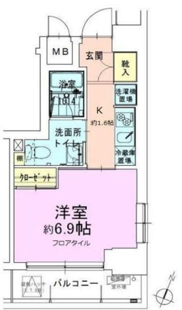 門前仲町レジデンス弐番館 間取り図画像