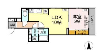 D-abanico（202） 間取り図画像