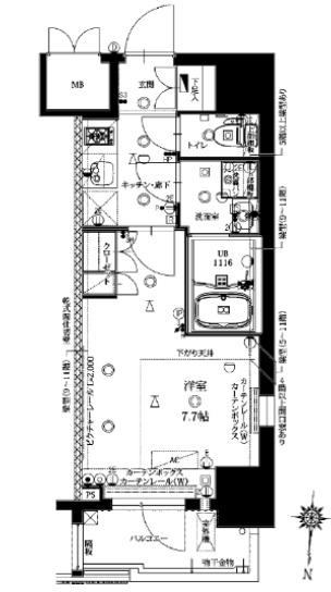 プレスタイル菊川（1004s） 間取り図画像