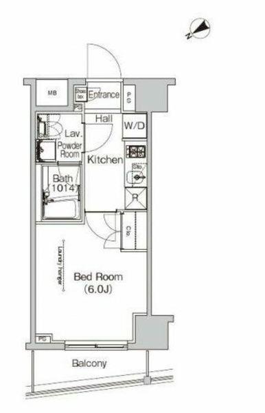 プラウドフラット門前仲町Ⅳ（402） 間取り図画像