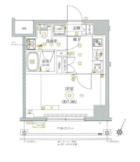 ベルシード門前仲町Ⅱ（702） 間取り図画像