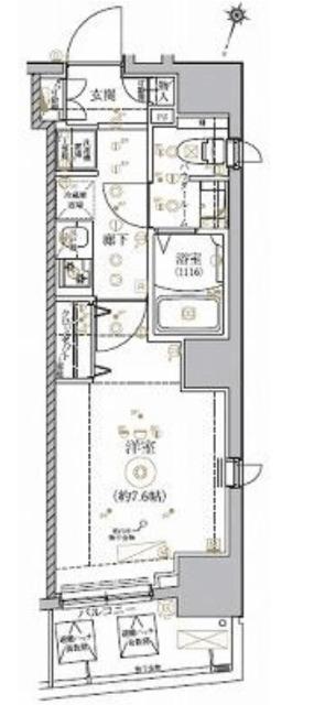 RELUXIA門前仲町（1003） 間取り図画像