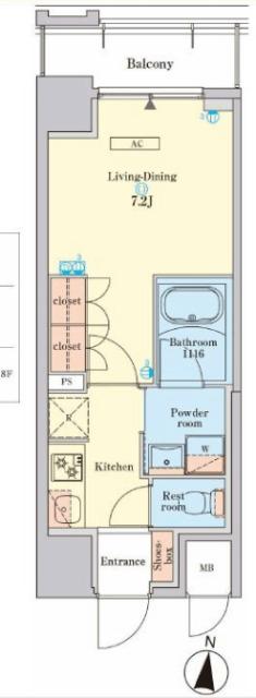 RJRプレシア菊川駅前（502） 間取り図画像