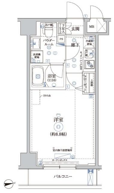 パティーナ住吉Tria（403） 間取り図画像