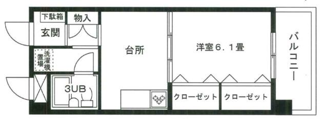メイプル森戸（405） 間取り図画像