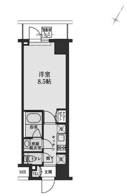 S-RESIDENCE清澄白河（502） 間取り図画像