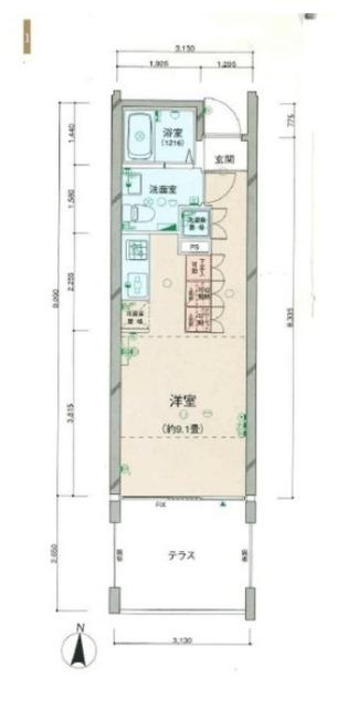 プレール・ドゥーク門前仲町（102） 間取り図画像