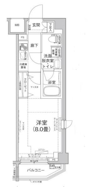 アイルキャナルシティ深川（704） 間取り図画像