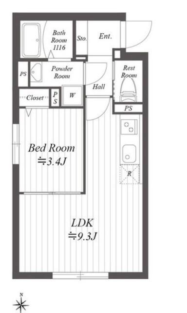 プラティーク住吉（303） 間取り図画像