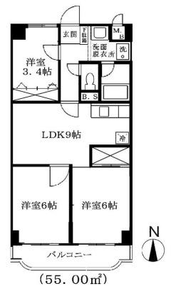 大須賀レジデンス（604） 間取り図画像