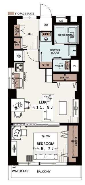 金町駅徒歩10分｜1LDK｜44.55㎡