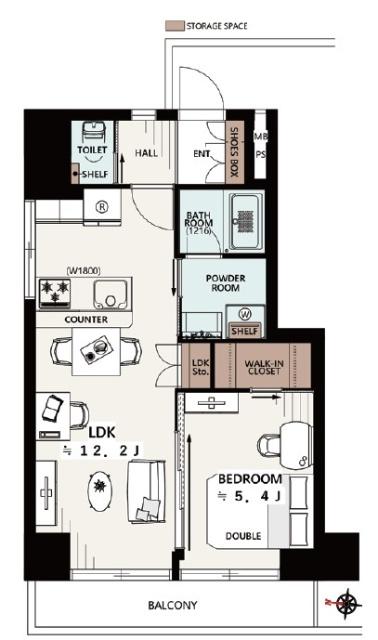 亀戸駅3分｜1LDK｜43.35㎡