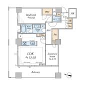 【31階・北西角部屋】 明るい2LDK。角部屋につき通風・採光も良好な設計です。