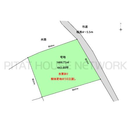 売地（青森県つがる市）五能線 「五所川原」駅 徒歩40分