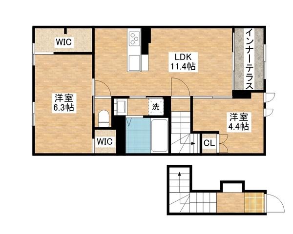 La.escalier 間取り図画像
