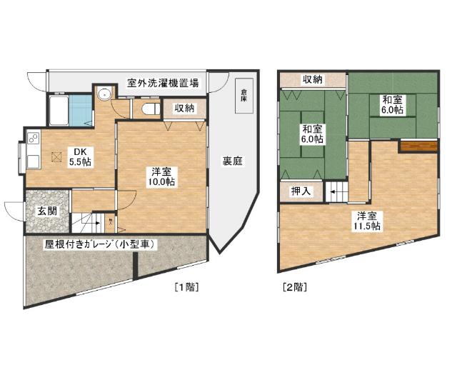 野洲市栄一戸建 間取り図画像