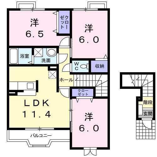 サニーヒル今津Ⅱ 間取り図画像