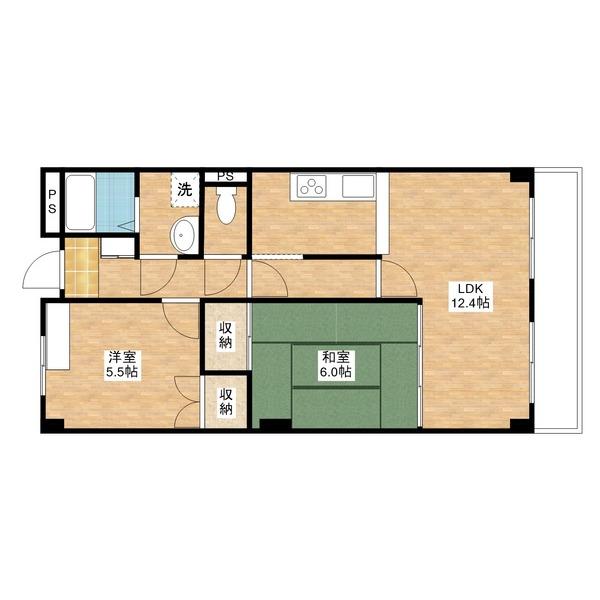 野洲市市三宅マンション 間取り図画像