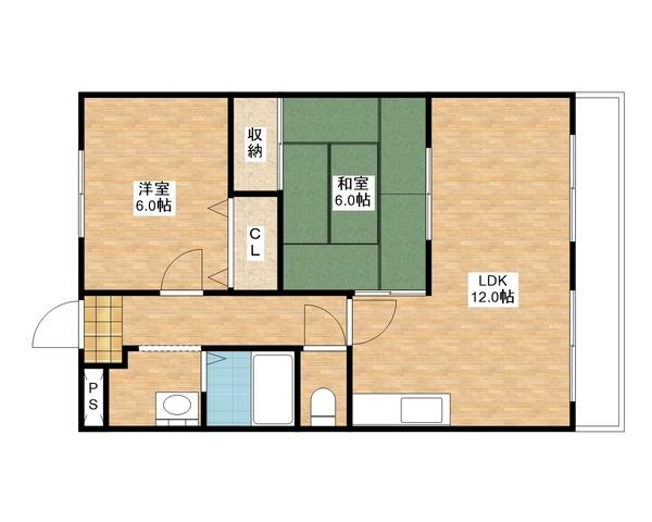 野洲市市三宅マンション 間取り図画像