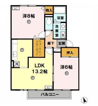 パティオドリームA棟 間取り図画像