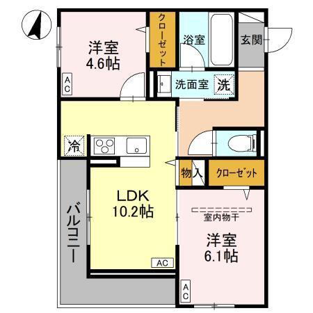 Noble villa東大成（203） 間取り図画像