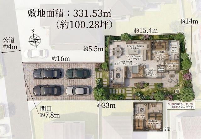 さいたま市北区盆栽町100坪 区画図