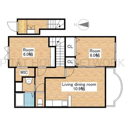 2部屋、南向きです