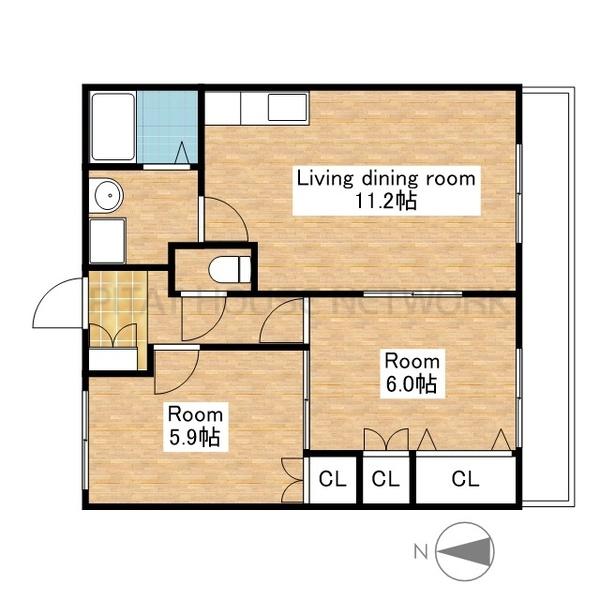 南向きリビングです