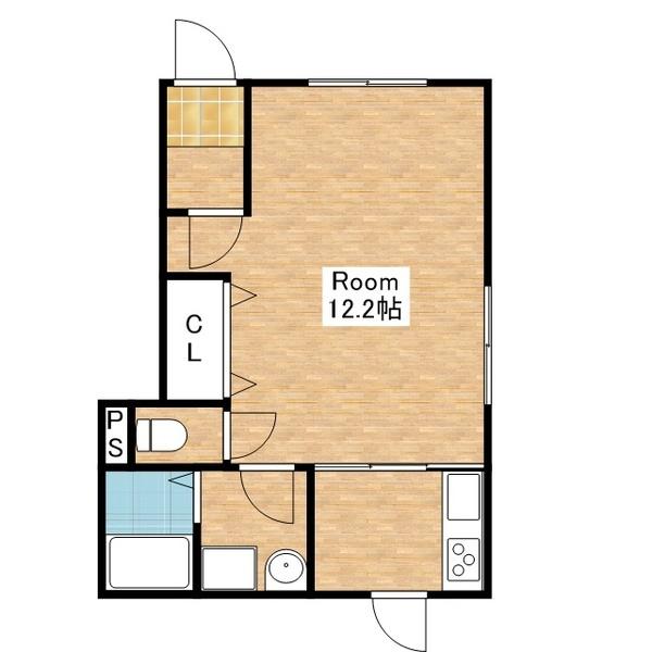 長浜市小堀町アパート 間取り図画像
