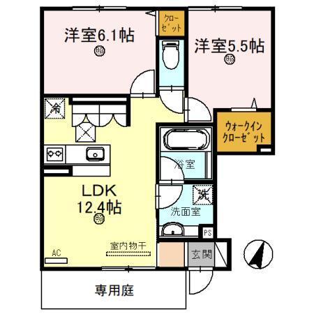 ソシア　B（101） 間取り図画像