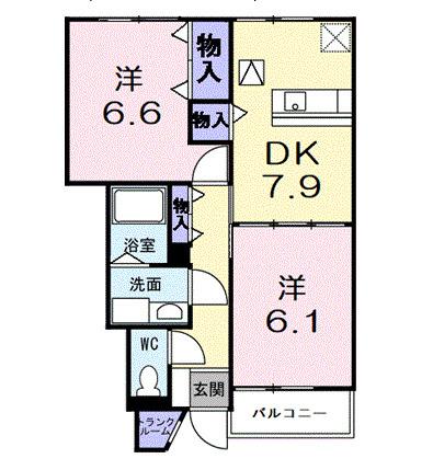 ソレアード　カーサＡ（101） 間取り図画像