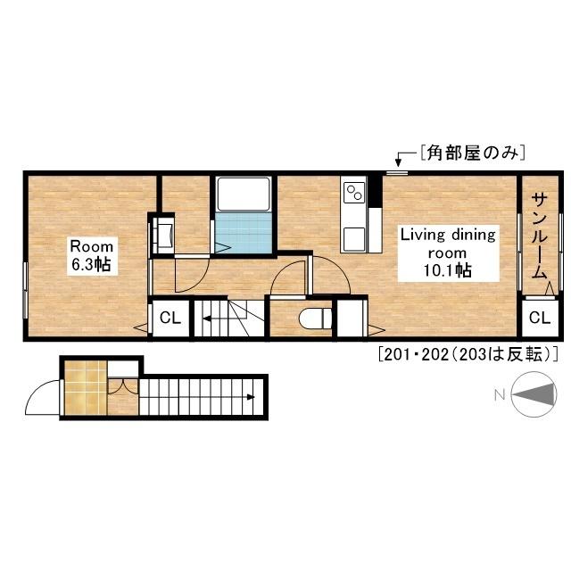 エンジェルⅠ（203） 間取り図画像