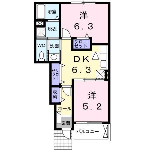 ブラン・アーブルⅡ（102） 間取り図画像