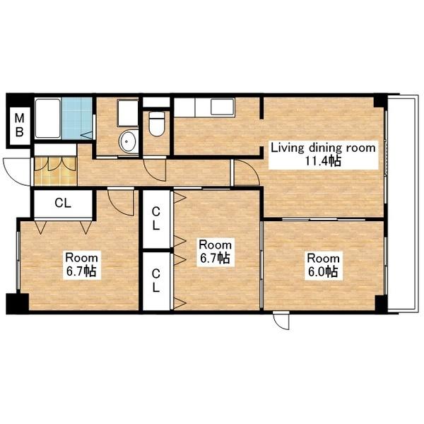 南向き明るいリビング