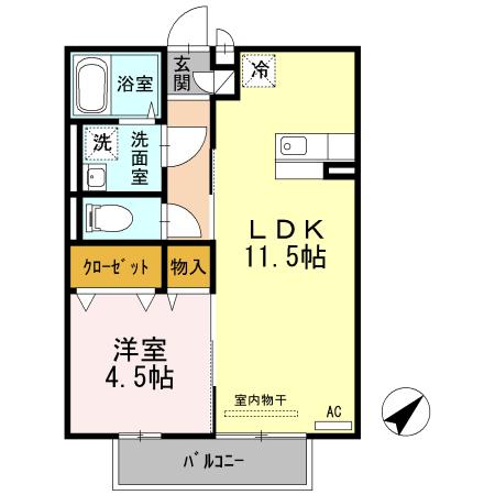 セジュールアースマーシⅢ（203） 間取り図画像