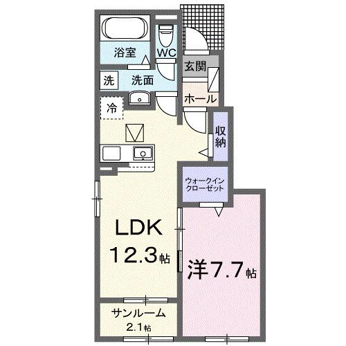 プロムナード東近江Ⅰ（104） 間取り図画像