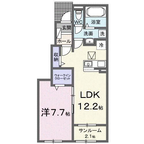 プロムナード東近江Ⅰ（102） 間取り図画像