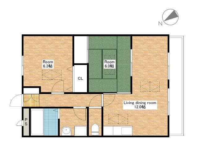 野洲市市三宅マンション 間取り図画像