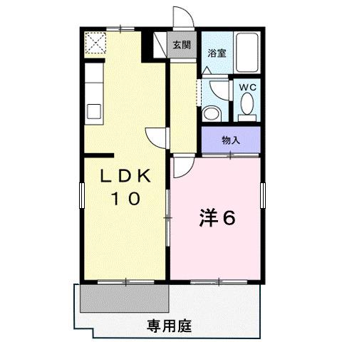 プロパティカオルⅡ−Ａ（A102） 間取り図画像