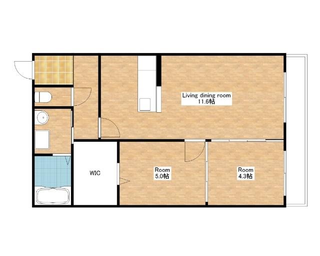 野洲市行畑マンション 間取り図画像