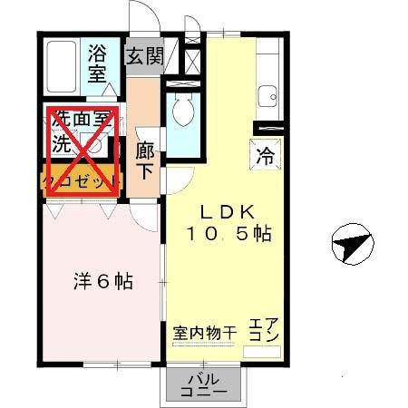 ベルコート木ノ座（202） 間取り図画像