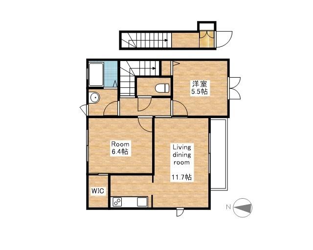 １LK南向きのお部屋