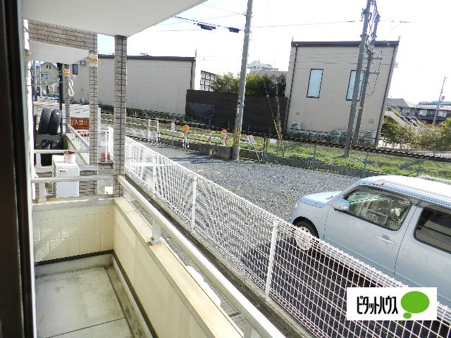 近江八幡市西本郷町東アパート バルコニー
