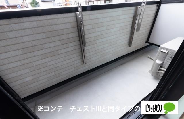 野洲市市三宅アパート バルコニー