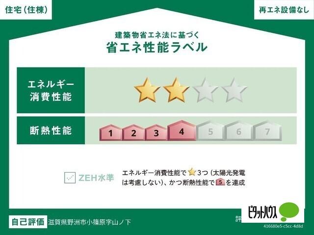 野洲市小篠原アパート 省エネ性能表示ラベル