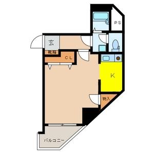 ビルクリバラ（201） 間取り図画像