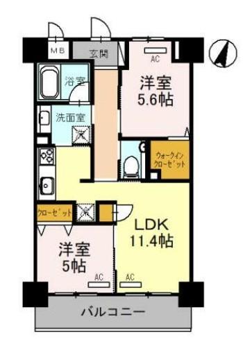 ソレイユ上落合（303） 間取り図画像