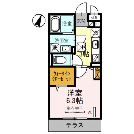 バレンティア（203） 間取り図画像
