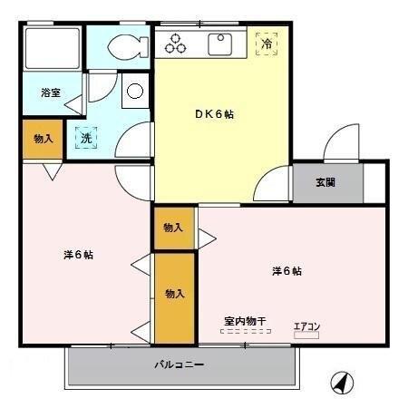 プリムヴェールファイヴ（102） 間取り図画像