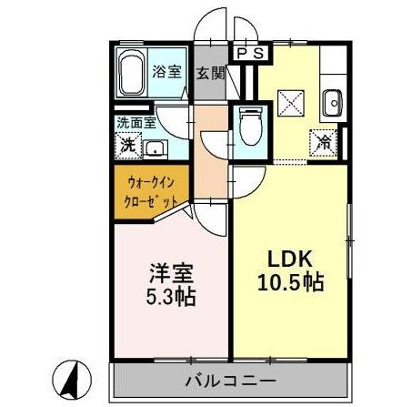 グレイスコートⅡ（103） 間取り図画像